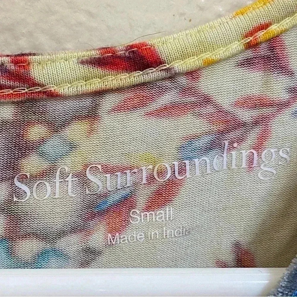 Soft surroundings  Fifi  tunic velvet embroidered cotton top size small - Picture 8 of 8